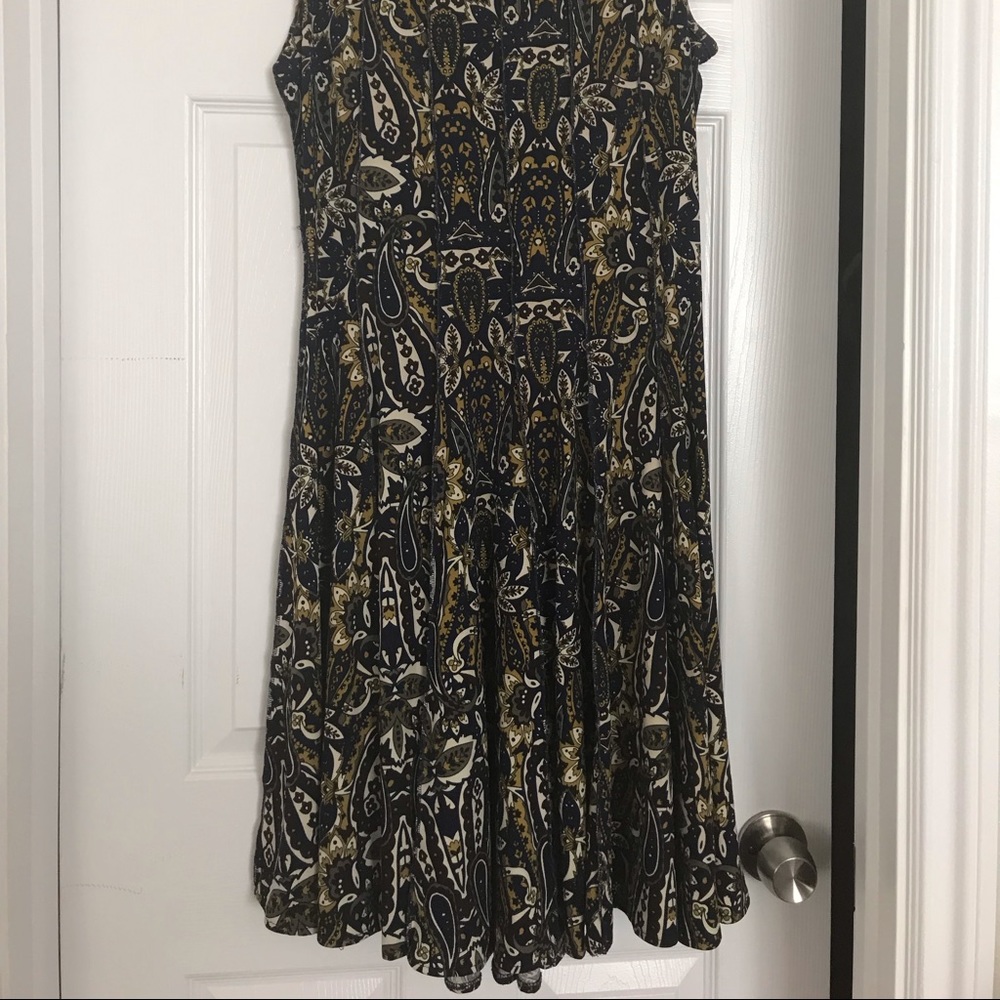 Blue paisley print dress